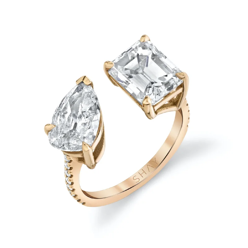 Affordable Glamour – Premium Jewelry At Special Prices Enjoy Discount DIAMOND EMERALD & PEAR TWIN PINKY RING