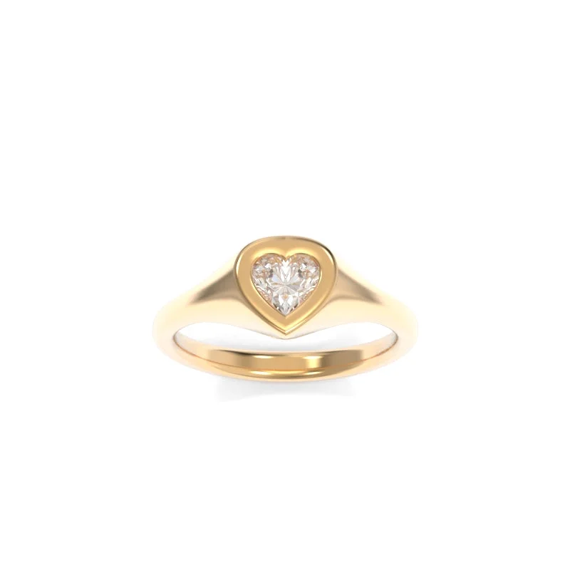 Affordable Luxury Jewelry – Style At A Great Price Huge Markdowns Diamond Heart Signet Ring