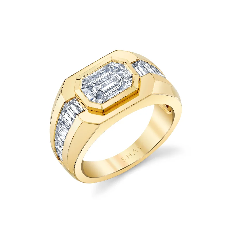 Breathtaking Jewelry At Limited-Time Savings Flash Sale Now DIAMOND ILLUSION SIGNET PINKY RING