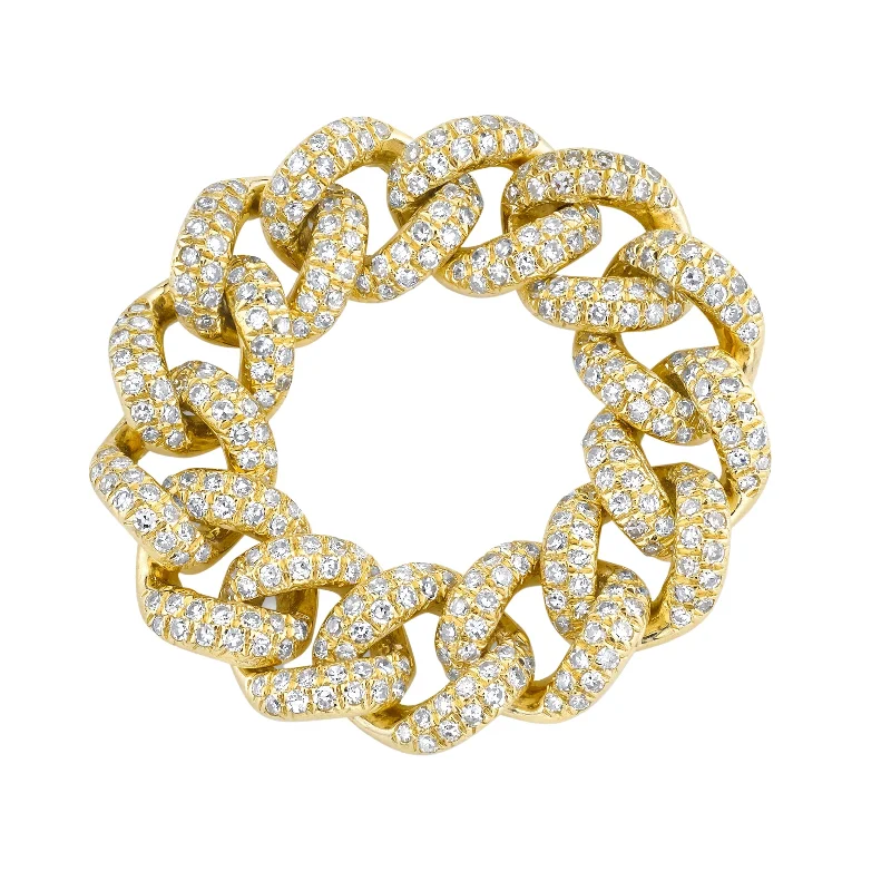 Shine In Style – Shop Jewelry Discounts Today Comfortable Chic DIAMOND MEDIUM PAVE LINK RING