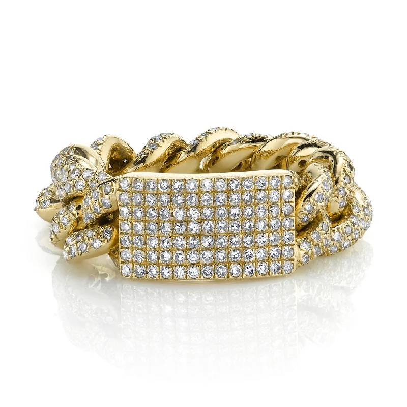 Buy More, Save More – Special Jewelry Discounts Low Price Special DIAMOND PAVE ID MEDIUM LINK RING