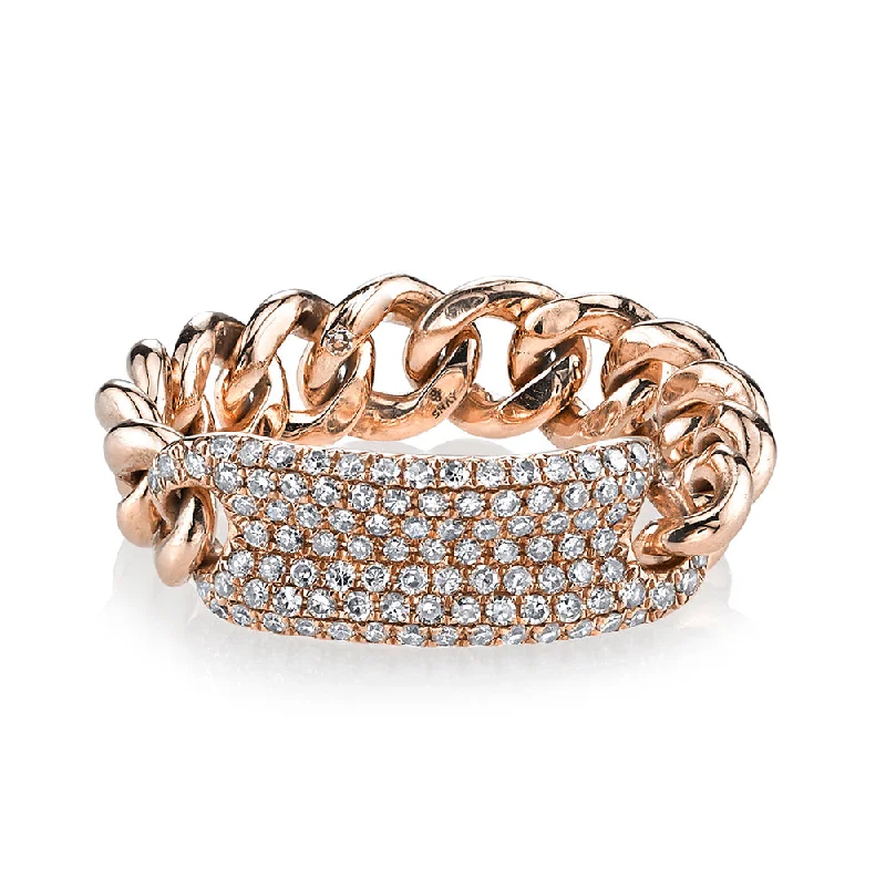 Personalized Jewelry Sale – Unique Pieces At Great Prices Classic Elegance Sales DIAMOND PAVE ID MINI LINK RING