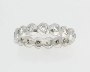 Exclusive Jewelry Sale – Shine For Less Faceted Pebbles Ring Platinum