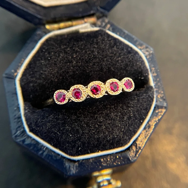 Shop Handcrafted Jewelry At Special Promotional Rates Season Offer Five Ruby Ring