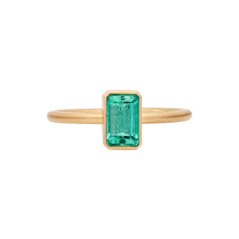 Personalized Engraved Jewelry For Meaningful Gifts Gabriella Kiss 18k Columbian Emerald Ring - .91ct