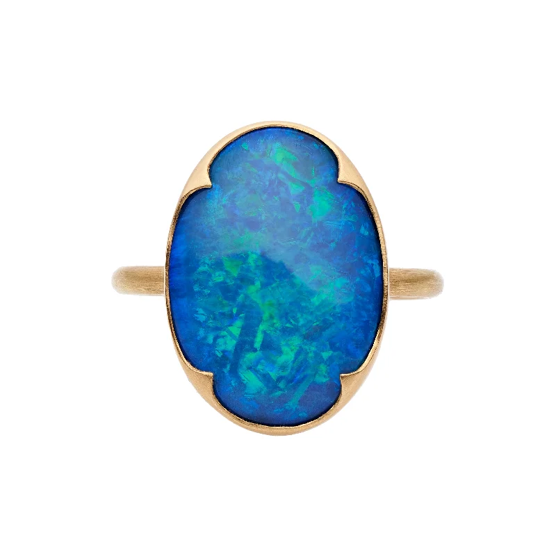 Seasonal Jewelry Deals – Elevate Your Style Gabriella Kiss 18k Oval Australian Opal Ring - 4.8 ct.