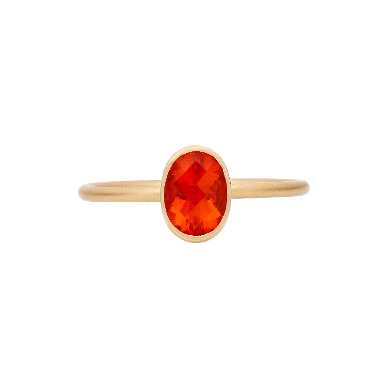 Limited-Time Jewelry Sale – Elegant Styles At Less Gabriella Kiss 18k Oval Faceted Fire Opal Ring