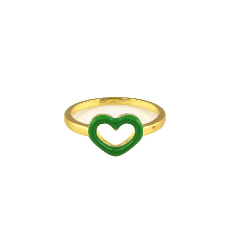 Handcrafted Beauty At Affordable Prices Browse Our Top Products Heart Outline Enamel Ring