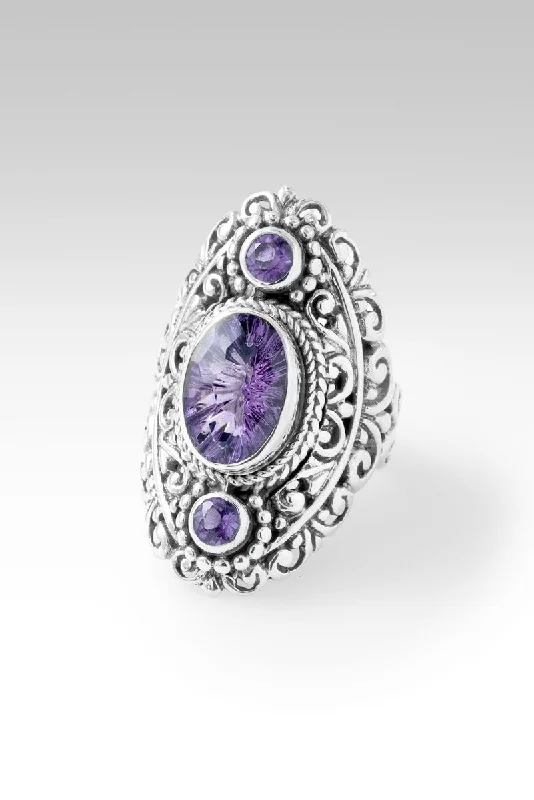 Premium Diamond Jewelry For Unforgettable Moments Minimalist Fashion Sale Joyful Expectation Ring™ in Amethyst