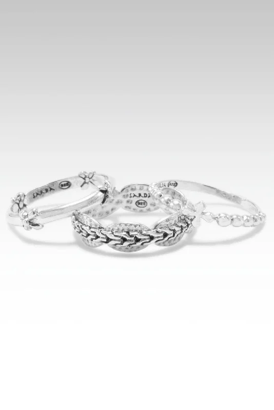 Stunning Jewelry Pieces At The Lowest Prices Ever Special Offer For You Mighty in Power Ring Set of 3™ in Chainlink