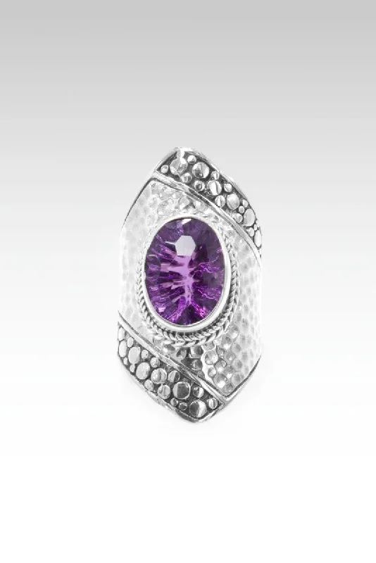 Personalized Engraved Jewelry For Meaningful Gifts Unleash Your Trendy Side Overflow with Hope Ring™ in Amethyst