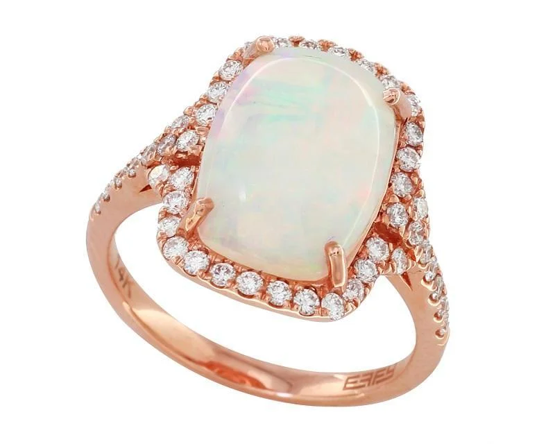 Jewelry Clearance Sale – Final Reductions ROSE GOLD OPAL AND DIAMOND RING