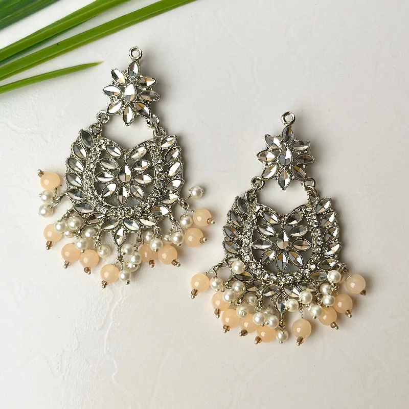 Shop Modern Jewelry Collections With Exclusive Discounts Special Offer Sameera Earrings Silver (Peach)