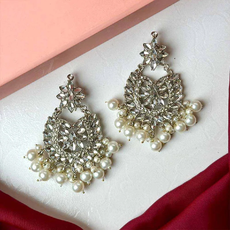 Your Dream Jewelry At Dream Prices – Shop Now Limited Styles Sameera Earrings/Teeka Set Silver (Pearl)