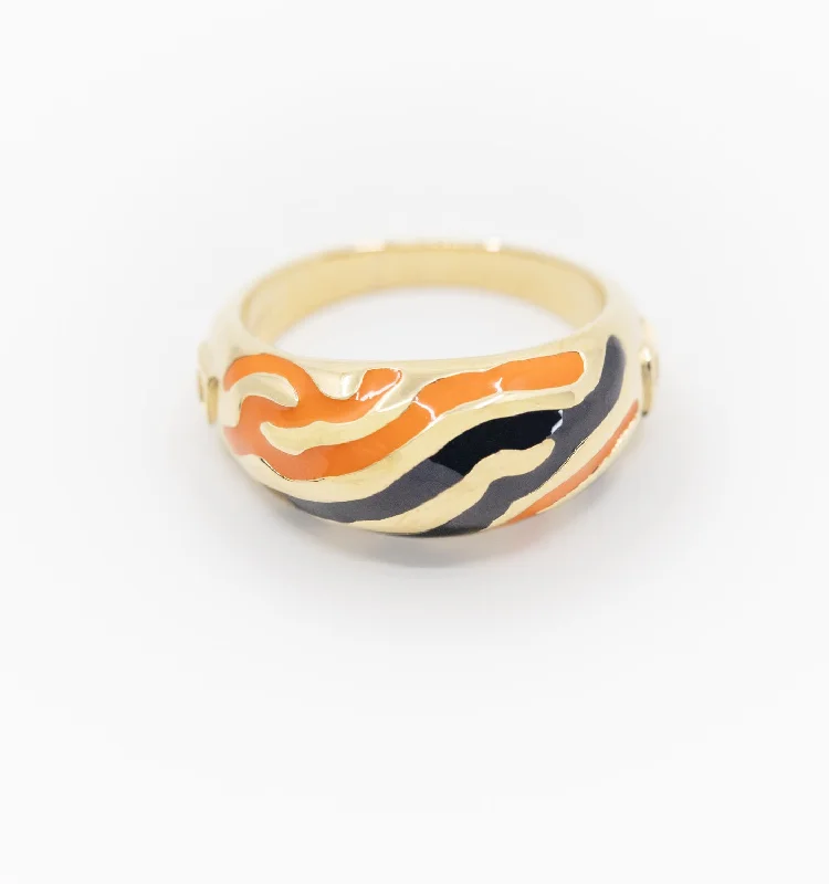 Limited-Time Offer On Elegant Jewelry Pieces Athleisure Style Sale Savannah Dome Ring In Orange