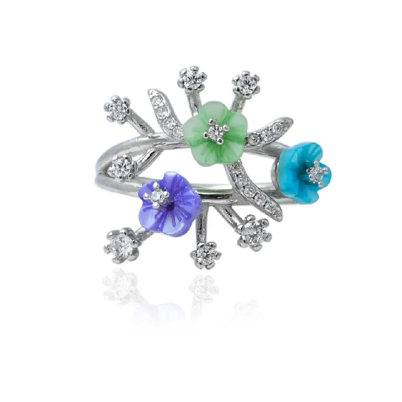 Shop Dazzling Jewelry At The Best Prices Seasonal Trends Silver Delicate Flower Ring