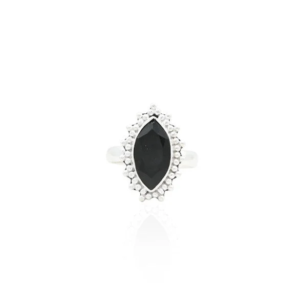 Gorgeous Jewelry, Limited-Time Savings Stylish Deals Silver Rocking Black stone Ring