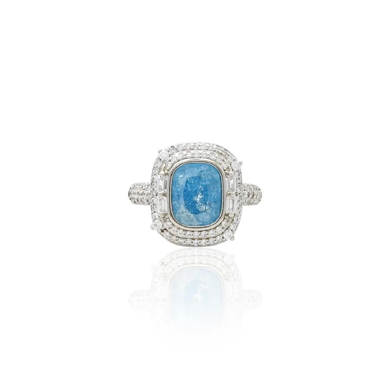 Unmissable Discounts On Timeless Jewelry Pieces Must-Have Style Discounts Silver Shiny Sky Blue Soft Stone Ring