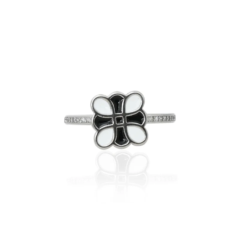 Seasonal Jewelry Sale – Upgrade Your Collection Boutique Styles Silver " White Lily in the Darkness" Girl's Ring