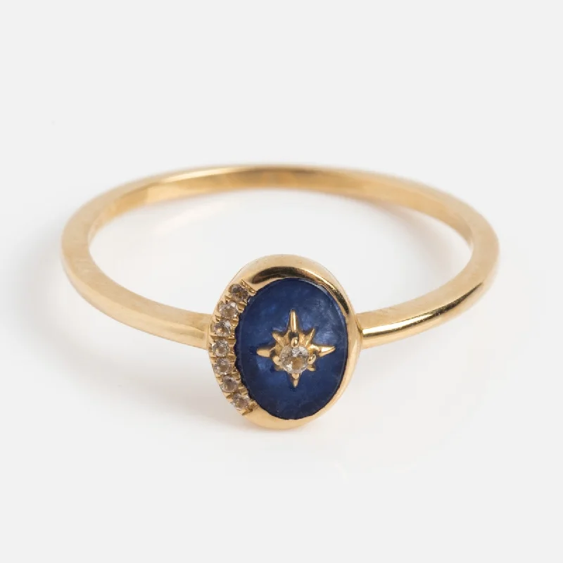 Flash Sale On Stunning Jewelry – Don't Miss Out Limited Time Offers Solid Gold Crystal Crescent Moon Ring for Manifestation