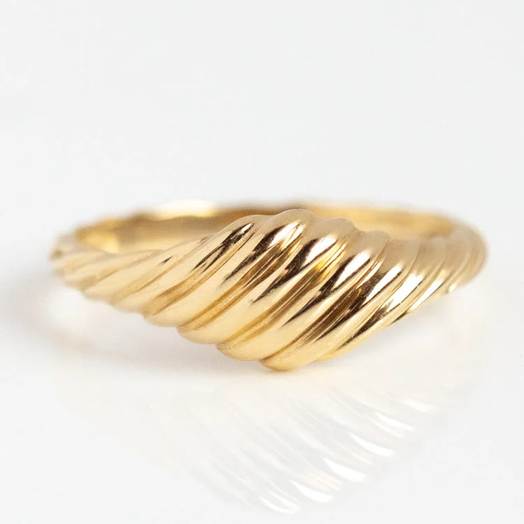 Chic, Trendy, And Affordable Jewelry Sale Solid Gold Twisted Signet Ring