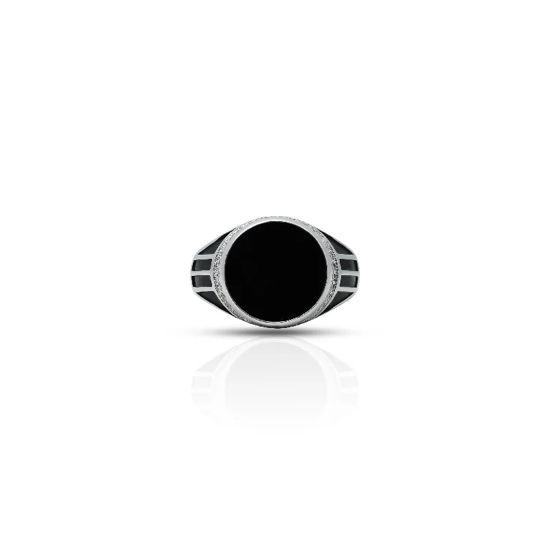 Limited-Stock Jewelry Sale – Shop Before It's Gone Crazy Price Slashing Sterling Silver Black Resin Round Signet Ring for Boys