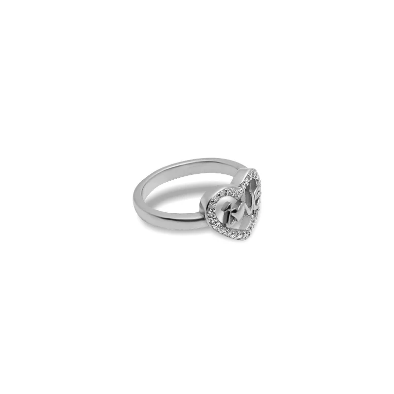 Your Perfect Accessory Now At The Best Price Sterling Silver "Deep Love" Heart Ring for Girls