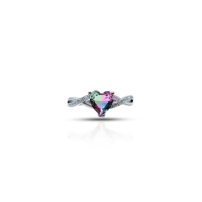 Jewelry Clearance – Final Chance To Save Big Season Offer Sterling Silver Heart Synthetic Alexandrite Ring for Girls