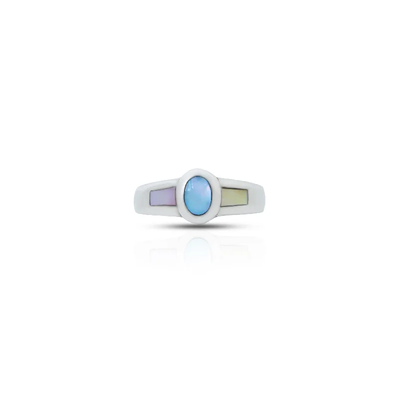 Grab Your Favorite Jewelry At The Lowest Prices Feminine Luxe Style Sale Sterling Silver Ring Featuring a Luminous Moonstone