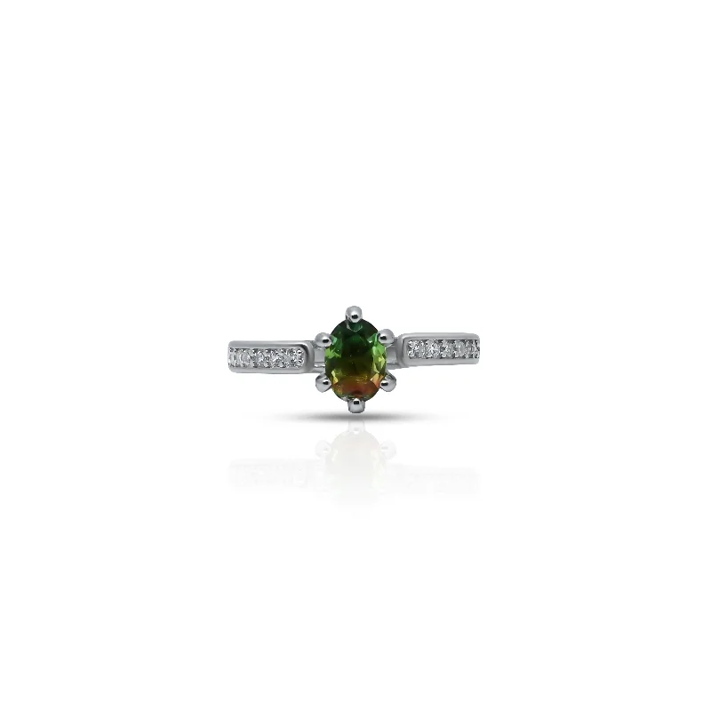 Must-Have Jewelry Pieces At Reduced Prices Mega Sales Sterling Silver Synthetic Watermelon Tourmaline Stone Ring for Her