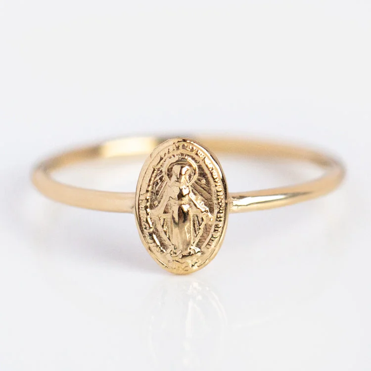 Get Ready To Sparkle – Special Jewelry Discounts Retro Style Promotions Tiny Miraculous Medal Ring