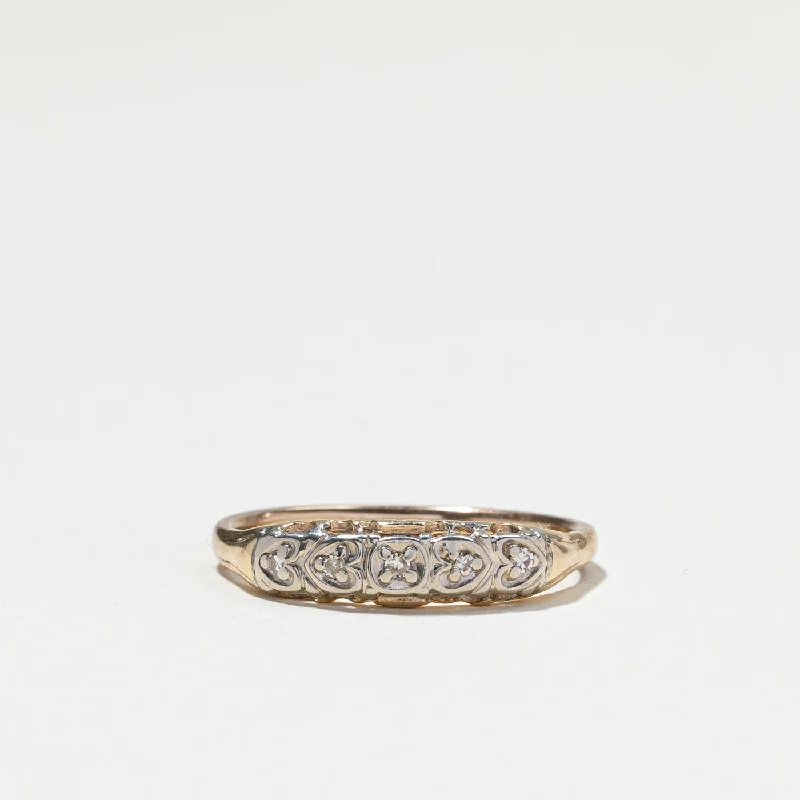 Jewelry Sale Bonanza – Grab Your Sparkle Now Two Tone Gold Diamond Ring | 0.05ctw | SZ 6.5 |