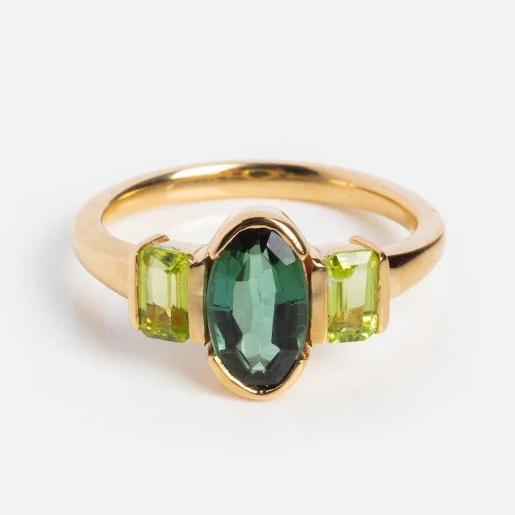 Jewelry Flash Sale – Stylish Designs At Unbeatable Rates Forward Trendsetter Valentine Tourmaline and Peridot Ring