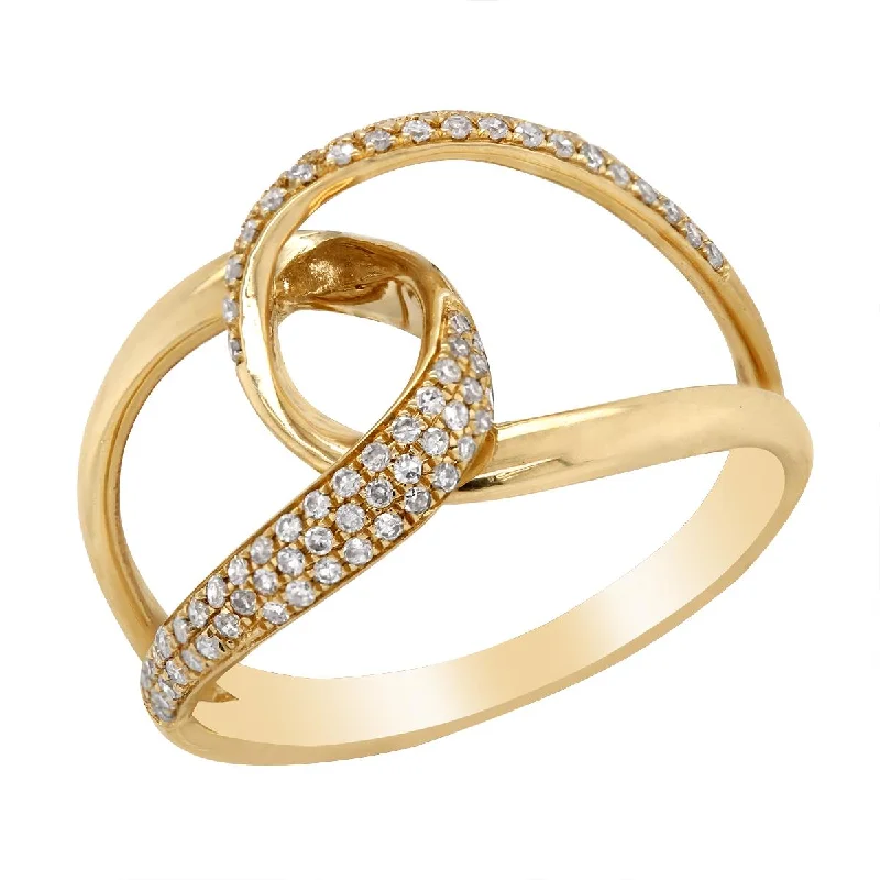 Luxury Jewelry Sale – Elegant Styles At Unbeatable Prices YELLOW GOLD FASHION RING WITH 86 ROUND DIAMONDS, .26 CT TW