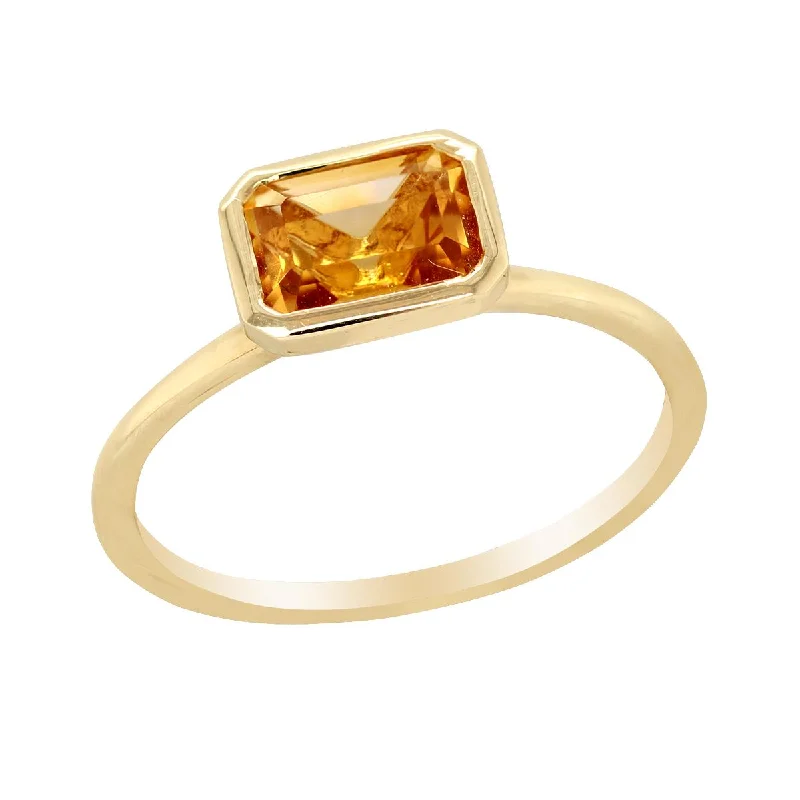 Special Sale On Handcrafted Jewelry – Shop Today EMERALD CUT CITRINE RING