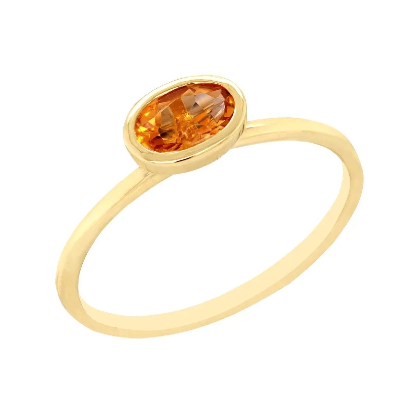 Shop Fine Jewelry With Exclusive Savings OVAL CUT CITRINE RING WITH YELLOW GOLD