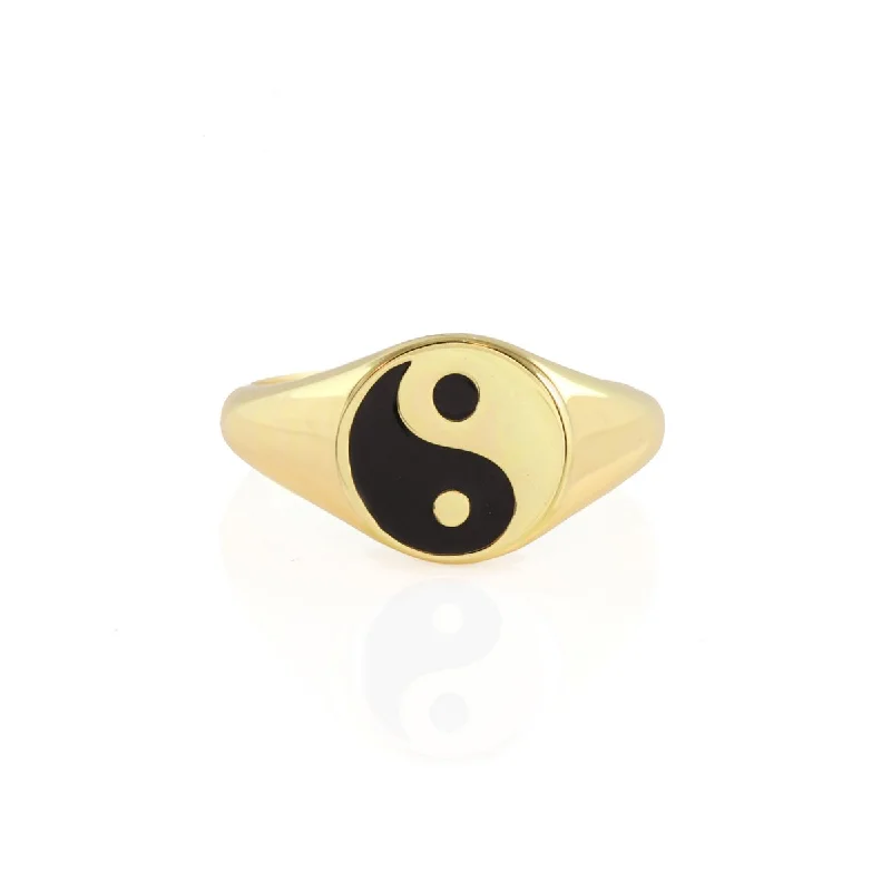 Affordable Luxury Jewelry – Style At A Great Price Fashion Frontiers Yin and Yang Enamel Signet Ring