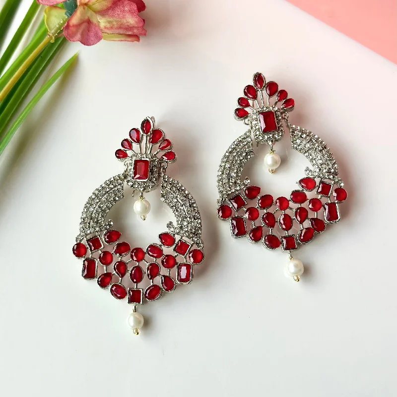 Limited-Stock Jewelry Clearance – Grab Your Favorites Now Sophisticated Street Style Offers Zahra (Silver Red)