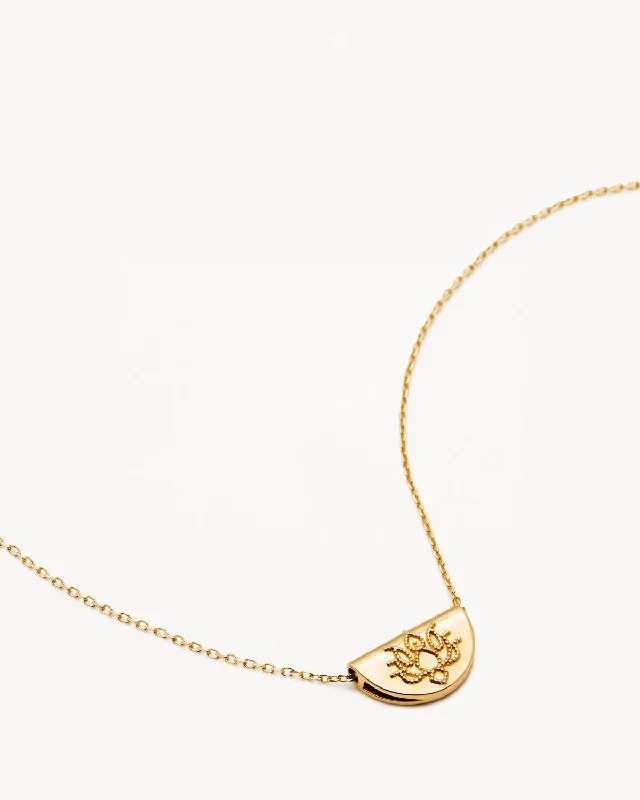 Luxury Jewelry Sale – Sparkle For Less Don't Miss Out 14k Solid Gold Mini Lotus Necklace