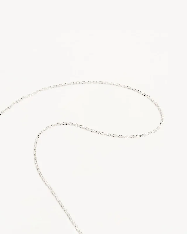 Exclusive Online Jewelry Sale – Don't Wait Retro Style Promotions 14k Solid White Gold 18" Signature Chain Necklace