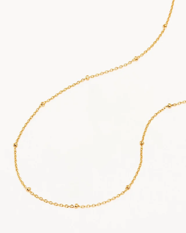 Fashion-Forward Geometric Jewelry For Contemporary Style 18k Gold Vermeil 15" Ball Chain Choker