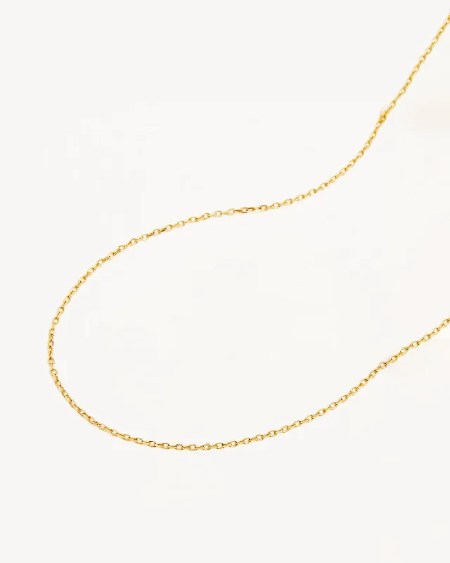 Don't Miss Our Biggest Jewelry Sale Of The Season Elegant Style 18k Gold Vermeil 18" Signature Chain Necklace