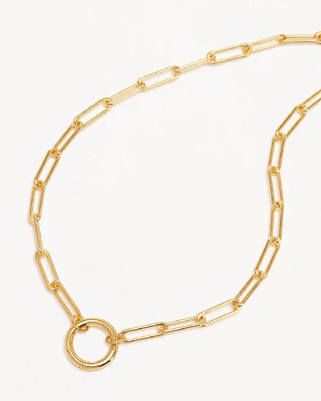 Your Perfect Accessory Now At The Best Price Budget Friendly 18k Gold Vermeil 18" With Love Annex Link Necklace