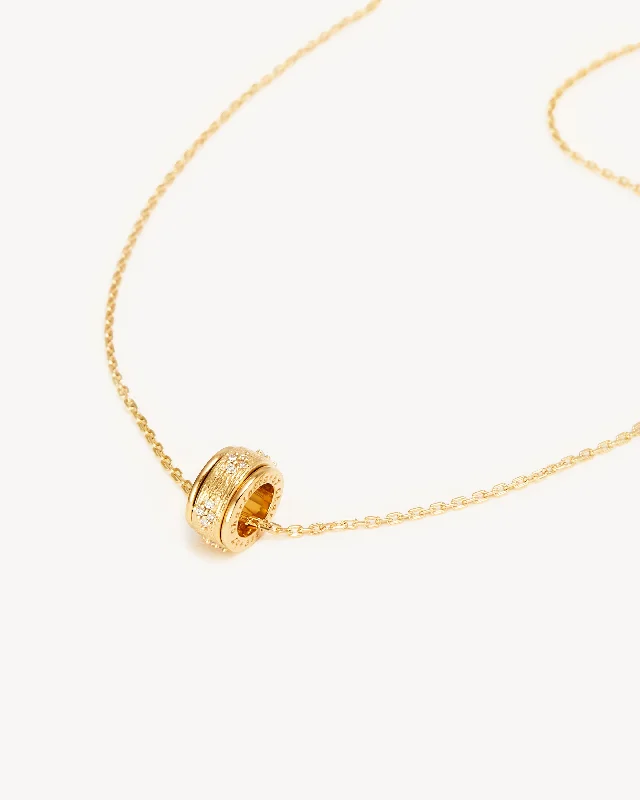 Trending Jewelry Now Available At Exclusive Prices 18k Gold Vermeil Breathe Spinning Meditation Necklace