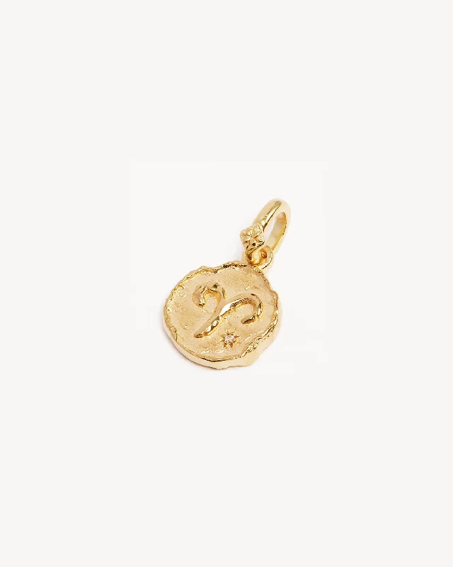 Exclusive Jewelry Discounts – Shop Now For Savings Hurry Before It'S Gone 18k Gold Vermeil Cosmic Love Zodiac Annex Link Pendant - Aries