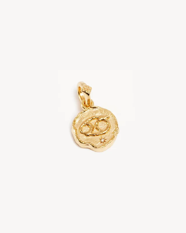 Limited-Stock Jewelry Clearance – Grab Your Favorites Now Flash Sale Fever 18k Gold Vermeil Cosmic Love Zodiac Annex Link Pendant - Cancer