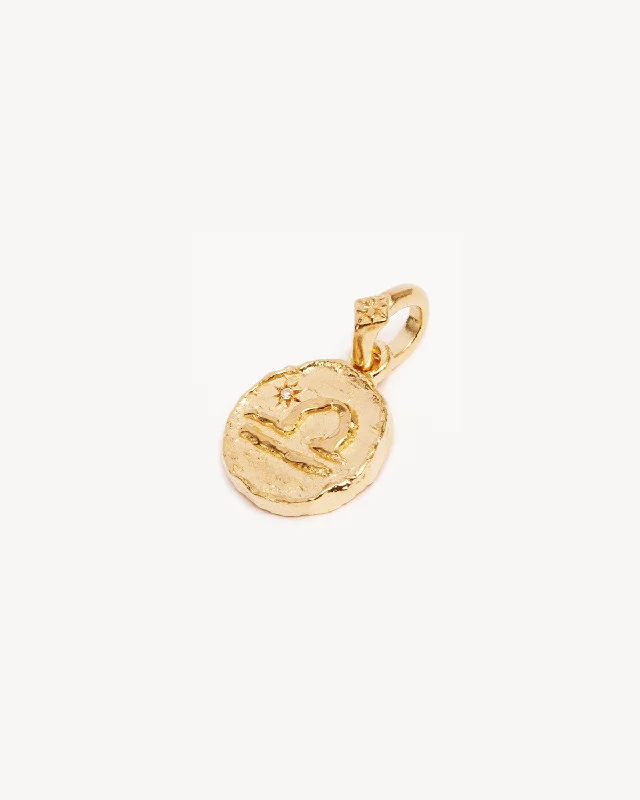 Get Your Favorite Jewelry At The Best Price Latest Fashion 18k Gold Vermeil Cosmic Love Zodiac Annex Link Pendant - Libra