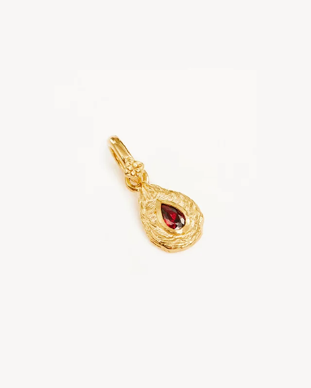 Seasonal Jewelry Clearance – Best Styles At The Lowest Prices Cozy Chic Promotions 18k Gold Vermeil With Love Birthstone Annex Link Pendant - January