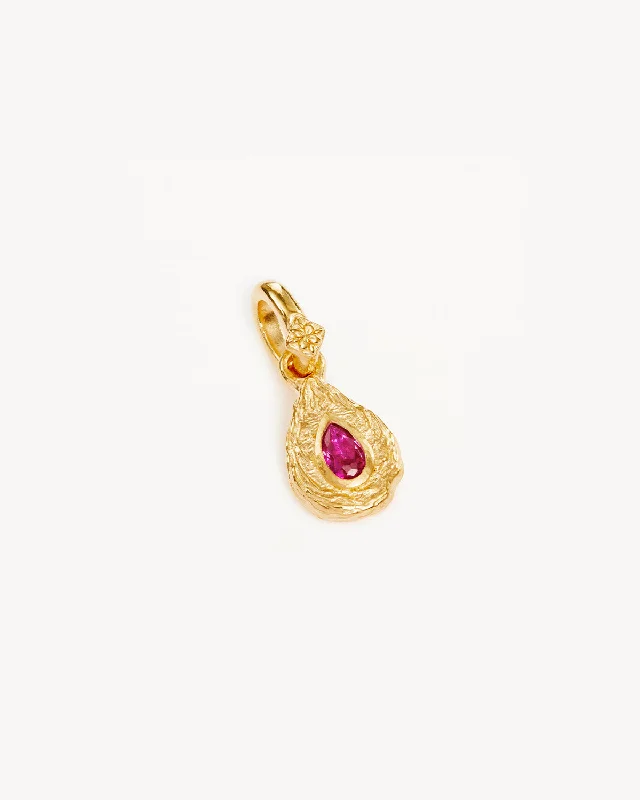 Your Perfect Accessory Now At The Best Price Easy Elegance Sales 18k Gold Vermeil With Love Birthstone Annex Link Pendant - July