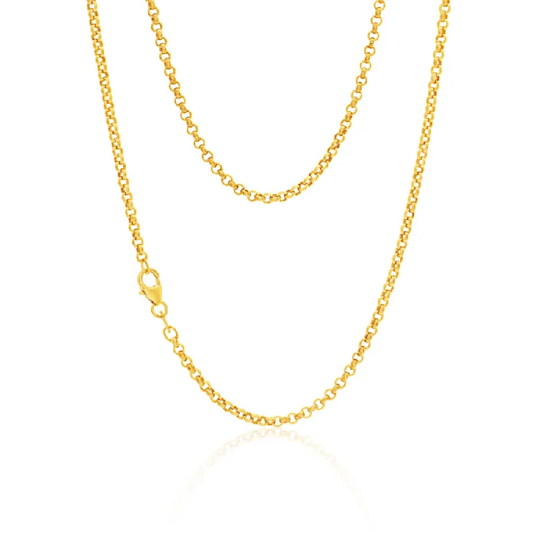 Exclusive Jewelry Markdowns – Limited-Time Offer 9ct Exquisite Yellow Gold Silver Filled Belcher Chain